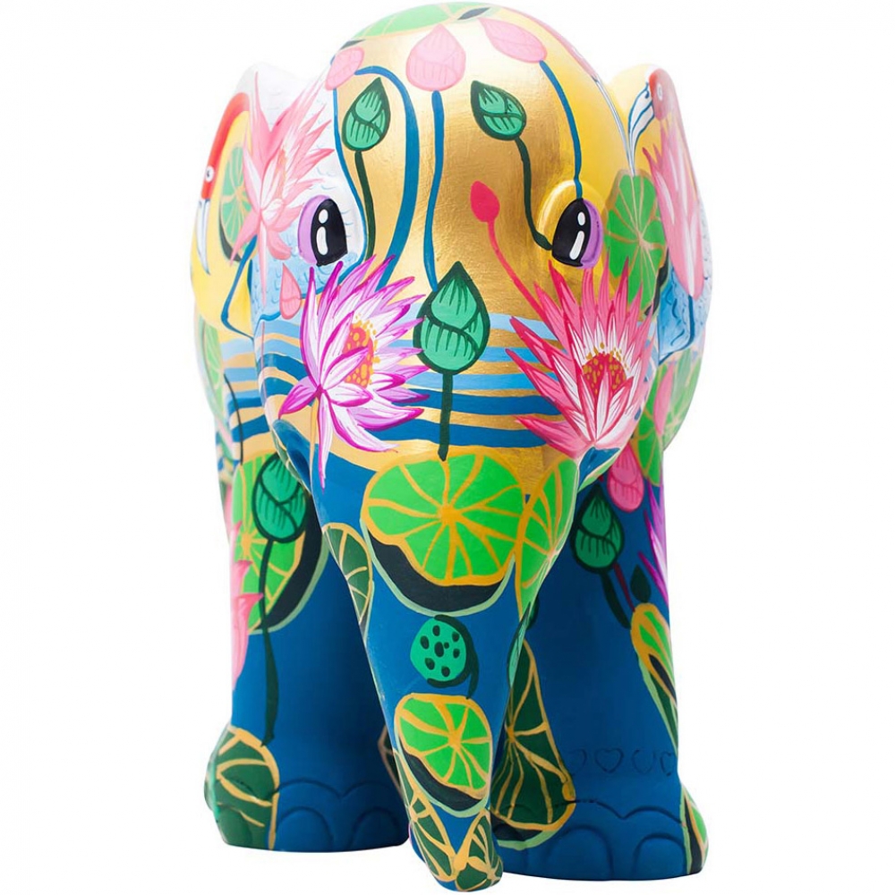 Amazing Lotus hand-painted elephant statue - Elephant Parade